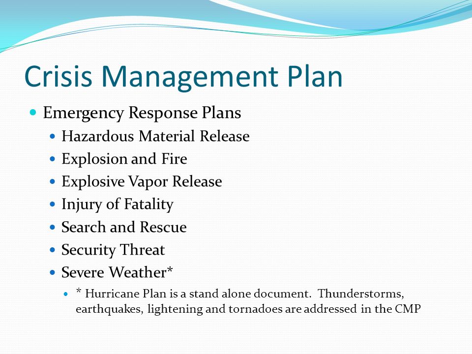 Security Emergency Planning and Crisis Management